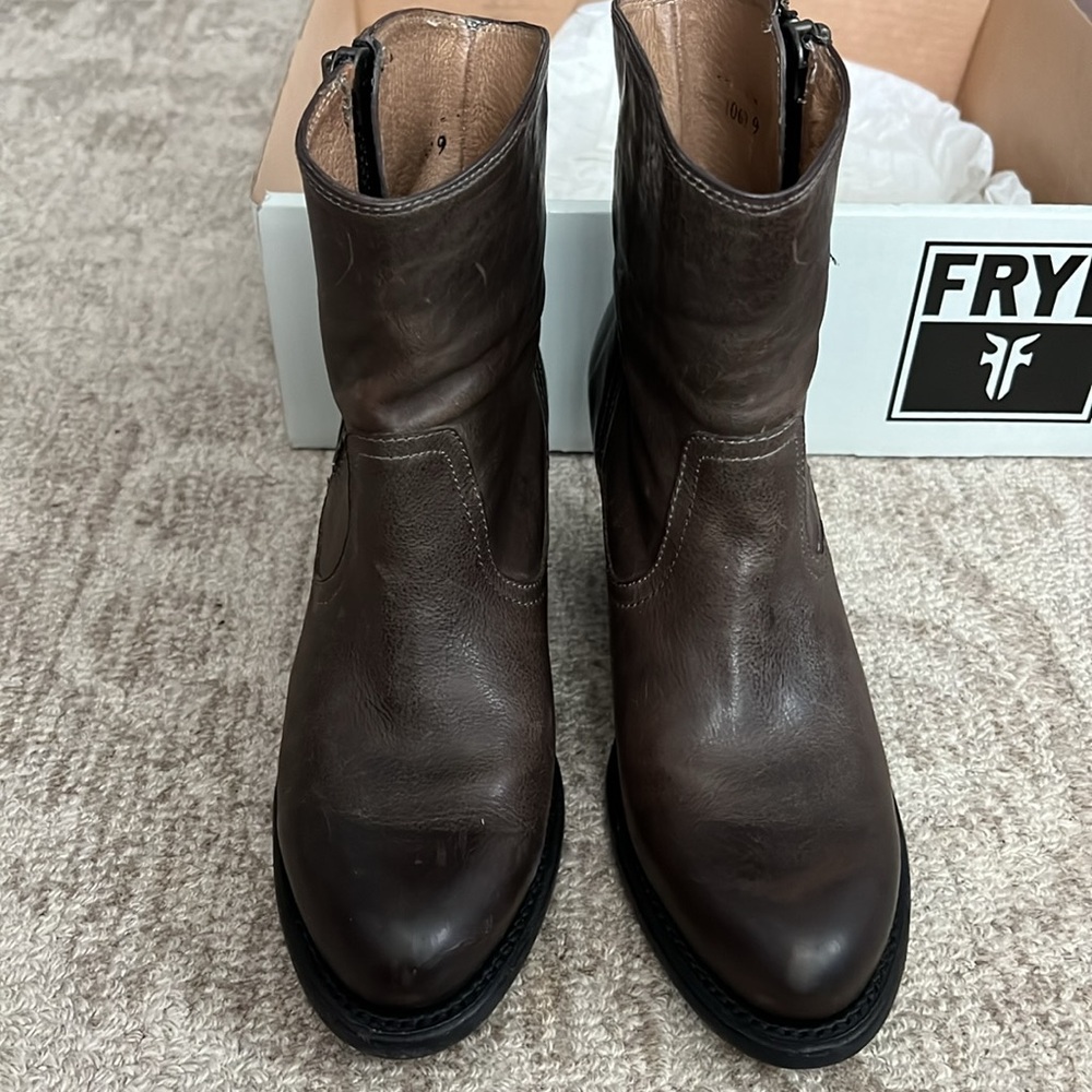 Frye Bootie- Beautiful Condition, Barely Worn Bro… - image 2